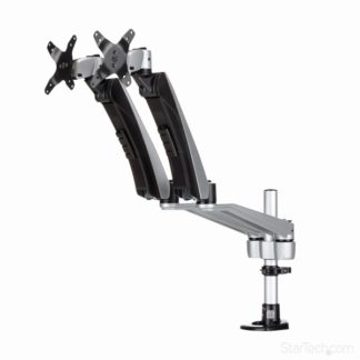 ARMDUAL30<BR>デュアル液晶モニターアーム 2面対応 多関節フルモーションアーム 最大30インチVESA規格モニタに対応 工具の準備不要<BR>スターテック・ドットコム㈱