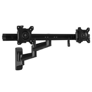 ARMDUALWALL<BR>ウォールマウント デュアル モニターアーム 壁掛け式多関節モニターアーム VESAマウント対応 15-24インチモニターに対応<BR>スターテック・ドットコム㈱