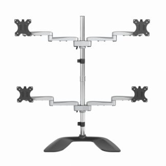 ARMQUADSS<BR>4面液晶モニタースタンド 水平可動式3関節アーム スチール&アルミ VESA規格32インチモニタ対応<BR>スターテック・ドットコム㈱