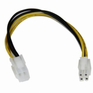 ATXP4EXT<BR>20cm パソコン用ATX12V電源延長ケーブル ATX 12V電源コネクタ 4ピン (オス) - ATX 12V電源コネクタ 4ピン (メス)<BR>スターテック・ドットコム㈱