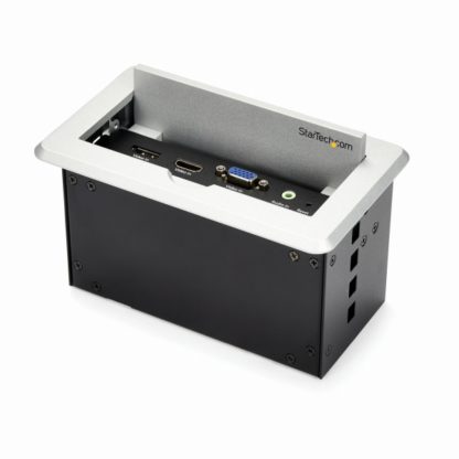 BOX4HDECP2会議用テーブルAVコネクティビティBOX 埋め込み型 充電用USBポート HDMI/ VGA/ DisplayPort入力 - HDMI出力 4Kスターテック・ドットコム㈱