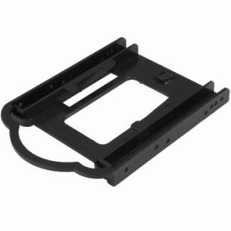 BRACKET125PT<BR>3.5インチベイ対応1x 2.5インチSSD/HDD変換マウンタ 工具不要 高さ7mmまたは9.5mmのドライブ搭載可能<BR>スターテック・ドットコム㈱