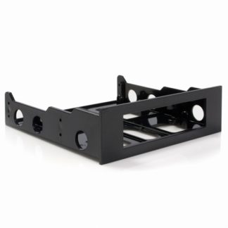 BRACKETFDBK<BR>HDD用3.5インチ-5.25インチ フロントドライブベイ専用変換マウンタ フロントベゼル-ブラック 固定用ねじ x4付き<BR>スターテック・ドットコム㈱