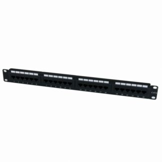 C6PANEL24<BR>CAT6対応24ポートモジュラーパッチパネル(1U 110タイプ) カテゴリ6用24Pパッチ盤ボード<BR>スターテック・ドットコム㈱