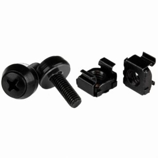 CABSCREW1032<BR>10-32 ケージナット・ネジセット 50セットパック サーバーラック角穴対応 ブラック<BR>スターテック・ドットコム㈱