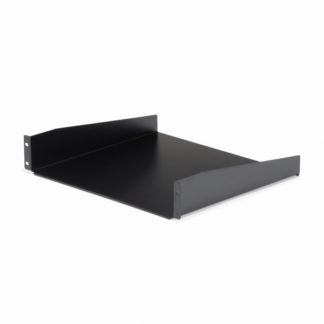 CABSHELF<BR>標準ユニバーサル サーバーラックキャビネット用棚板/収納棚 ブラック 耐荷重20kg 冷延鋼板使用<BR>スターテック・ドットコム㈱