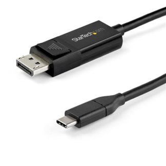 CDP2DP142MBD<BR>USB Type-C-DisplayPort 1.4 変換ケーブル 2m 双方向対応 8K/30Hz HBR3 Thunderbolt 3互換アダプタ<BR>スターテック・ドットコム㈱