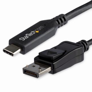 CDP2DP146B<BR>USB-C-DisplayPort 変換アダプタケーブル 1.8m 8K/30Hz対応 HBR3 USB Type-C専用ディスプレイアダプタ Thunderbolt 3 互換<BR>スターテック・ドットコム㈱