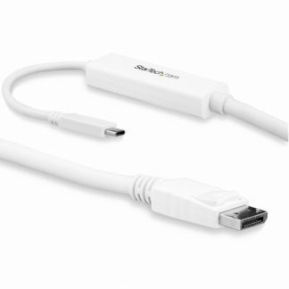 CDP2DPMM3MW<BR>USB-C - DisplayPortディスプレイ変換ケーブル USB Type-C - ディスプレイポート変換アダプタ 3m 4K/60Hz ホワイト<BR>スターテック・ドットコム㈱