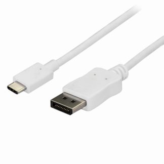 CDP2DPMM6W<BR>USB-C - DisplayPortディスプレイ変換ケーブル USB Type-C - ディスプレイポート変換アダプタ 1m 4K/60Hz ホワイト<BR>スターテック・ドットコム㈱