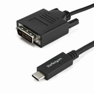 CDP2DVIMM1MB<BR>USB-C-DVIディスプレイケーブル 1m ブラック 1920x1200/1080p対応 USB Type-C接続DVIモニタケーブル<BR>スターテック・ドットコム㈱