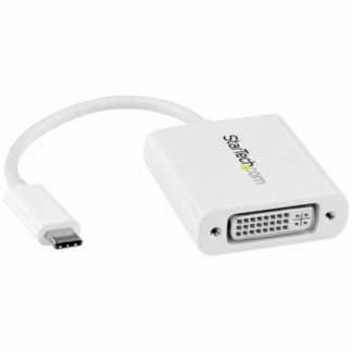 CDP2DVIW<BR>USB Type-C - DVI変換アダプタ(ホワイト) USB-C ポート搭載MacBook/ Chromebook Pixelに対応<BR>スターテック・ドットコム㈱