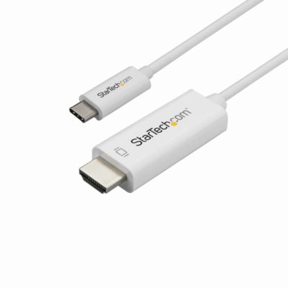 CDP2HD1MWNL1m USB-C - HDMIケーブル 4K/60Hz ホワイト USB Type-C コンピュータモニタケーブルスターテック・ドットコム㈱
