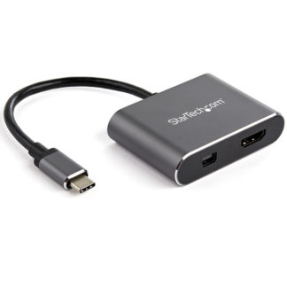 CDP2HDMDP<BR>USB-C - Mini DisplayPort/HDMI変換アダプタ 4K/60Hz対応 USB Type-C接続HDMI/Mini DP 2 in 1アダプタ<BR>スターテック・ドットコム㈱