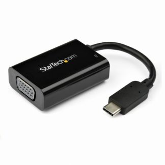 CDP2VGAUCP<BR>USB Type-C接続VGAディスプレイ変換アダプタ ブラック 60W USB Power Delivery<BR>スターテック・ドットコム㈱