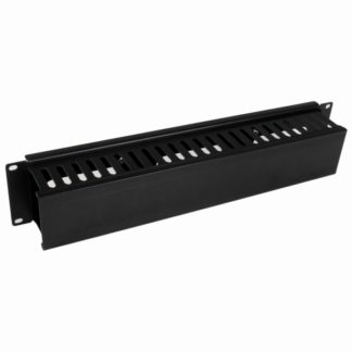 CMDUCT2U<BR>ダクト付パネル(2U) サーバーラック/キャビネット用ケーブルダクト(カバー付き) 水平配線用<BR>スターテック・ドットコム㈱