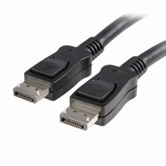 DISPL3M<BR>ラッチ付き DisplayPort 1.2 ケーブル 3m ディスプレイポート/ DPモニターケーブル 4K (オス/オス) ブラック<BR>スターテック・ドットコム㈱