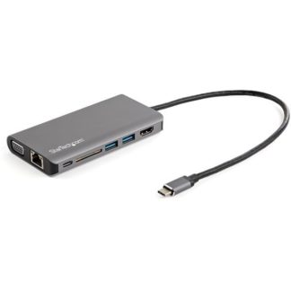 DKT30CHVAUSPUSB Type-C マルチ変換アダプタ HDMIまたはVGA出力対応 100W PD/30cmホストケーブル/SDカードリーダ USB-C接続マルチハブスターテック・ドットコム㈱