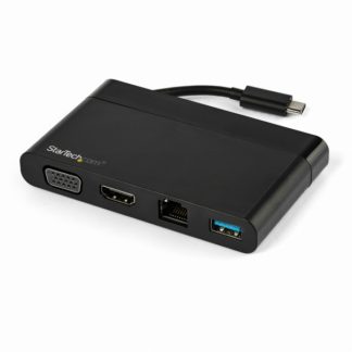 DKT30CHVCM<BR>USB Type-C接続マルチアダプタ HDMI/VGA対応 1x USB-A Mac/Windows/Chrome対応 4K 1x USB-Aポート GbEポート<BR>スターテック・ドットコム㈱