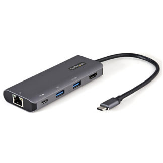 DKT31CHPDLUSB Type-Cマルチ変換アダプター 10Gbps対応USB-Cマルチハブ HDMI(4K30Hz)/100W PD(パススルー対応)/3ポートUSBハブ/ギガビット有線LANポートスターテック・ドットコム㈱