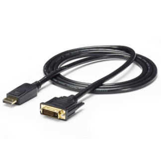 DP2DVI2MM6<BR>DisplayPort-DVI変換ケーブル 1.8m ディスプレイポート オス DVI-D (25ピン) オス DP-DVIケーブル 1920x1200 ブラック<BR>スターテック・ドットコム㈱