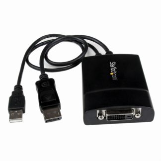 DP2DVID2DisplayPort-DVI デュアルリンク アクティブ変換アダプタ ディスプレイポート/DP オス-DVI-D メス (19ピン) 2560x1600 ブラック USBバスパワー駆動スターテック・ドットコム㈱