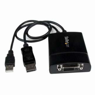 DP2DVID2<BR>DisplayPort-DVI デュアルリンク アクティブ変換アダプタ ディスプレイポート/DP オス-DVI-D メス (19ピン) 2560x1600 ブラック USBバスパワー駆動<BR>スターテック・ドットコム㈱