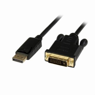 DP2DVIMM6BS<BR>DisplayPort - DVIアクティブケーブル 1.8m DP DVI変換アダプタケーブル ディスプレイポート(オス) - DVI-D (25ピン/オス) 1920x1200 ブラック<BR>スターテック・ドットコム㈱