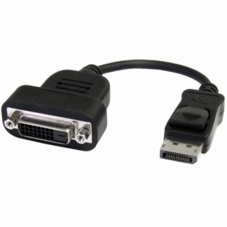 DP2DVIS<BR>DisplayPort(オス)-DVI(メス)アクティブ変換アダプタ ディスプレイポート/ DP-DVI-D (25ピン) シングルリンク変換ケーブル 1920x1200 ブラック<BR>スターテック・ドットコム㈱