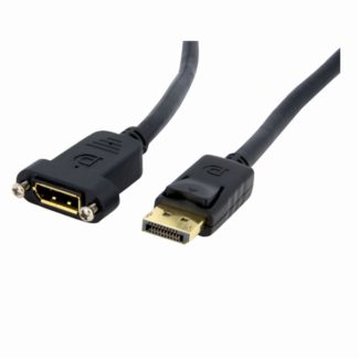 DPPNLFM3<BR>91cm 20ピンDisplayPort延長ケーブル パネルマウント型 ディスプレイポート(20pin) オス/メス<BR>スターテック・ドットコム㈱