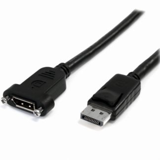 DPPNLFM3PW<BR>91cm 20ピンDisplayPort延長ケーブル パネルマウント型 ディスプレイポート(20pin) オス/メス<BR>スターテック・ドットコム㈱