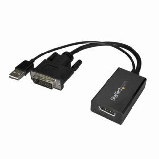 DVI2DP2<BR>DVI - DisplayPort 変換アダプタ USBバスパワー対応 1920x1200<BR>スターテック・ドットコム㈱