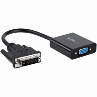 DVI2VGAE<BR>DVI-D - VGAアクティブ変換アダプタ/フォーマットコンバータ DVI-D オス - VGA/ D-Sub15ピン メス USBバスパワー対応 1920x1200 ブラック<BR>スターテック・ドットコム㈱