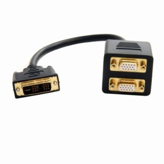 DVISPL1VV<BR>30cm DVI-I - 2ポート VGA ビデオ分配スプリッターケーブル 1x DVI-I(オス) - 2x VGA(メス)<BR>スターテック・ドットコム㈱