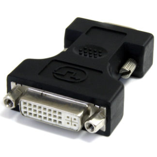 DVIVGAFMBK<BR>DVI - VGA変換コネクタ/アダプタ ブラック DVI-I(29ピン) メス - D-Sub 15ピン(アナログRGB) オス<BR>スターテック・ドットコム㈱