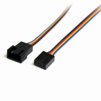 FAN4EXT12<BR>PWM(4ピン)ケースファン電源延長ケーブル 30cm 1x 4ピン(オス)/1x 4ピン(メス)<BR>スターテック・ドットコム㈱