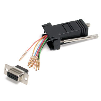 GC98FF<BR>DB9 - RJ45変換アダプタ DB-9 / D-Sub 9ピン メス - RJ-45 メス D-Sub 9ピンをRJ45に変換<BR>スターテック・ドットコム㈱