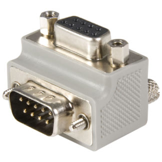 GC99MFRA2<BR>シリアル D-Sub9ピン(オス) - D-Sub9ピン(メス) L型(90°)変換アダプタ<BR>スターテック・ドットコム㈱