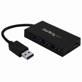 HB30A3A1CSFS<BR>4ポートUSB 3.0ハブ USB A - 3x USB A(高速充電対応)/ 1x USB-C 電源アダプタ付属 USB Type-Cポート搭載USBハブ<BR>スターテック・ドットコム㈱
