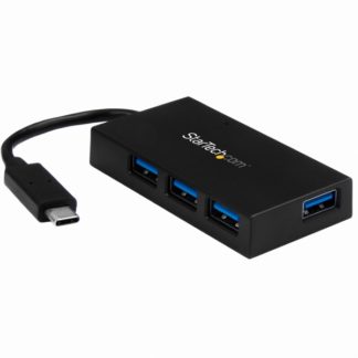 HB30C4AFS<BR>4ポート増設USB 3.0ハブ USB Type-C接続 USB-C - 4x USB-A USB急速充電対応 セルフパワー対応ACアダプタ付属<BR>スターテック・ドットコム㈱