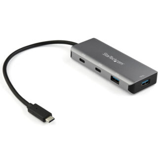HB31C2A2CB<BR>4ポートUSB-Cハブ USB3.1 Gen2準拠 2x Type-Cポート/2x Type-Aポート 10Gbpsデータ伝送速度<BR>スターテック・ドットコム㈱