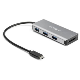 HB31C3ASDMB<BR>3ポートUSB Type-Cハブ SDカードリーダー付き 10Gbps 3x USB-A 25cmホストケーブル<BR>スターテック・ドットコム㈱