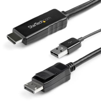 HD2DPMM2MHDMI - DisplayPort変換ケーブル 2m USBバスパワー対応 4K/30Hz HDMIからDisplayPortに変換するアクティブコンバータスターテック・ドットコム㈱