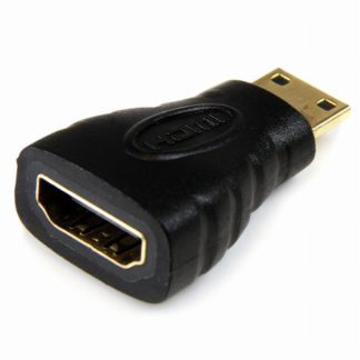 HDACFM<BR>HDMI - ミニHDMI変換アダプタ HDMI メス - mini HDMI オス mini HDMI対応カメラをフルHD対応テレビやモニターと接続<BR>スターテック・ドットコム㈱