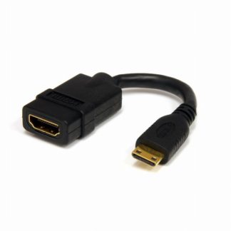 HDACFM5IN<BR>12cm ハイスピードHDMI - ミニHDMI変換アダプタケーブル HDMI メス - mini HDMI オス<BR>スターテック・ドットコム㈱