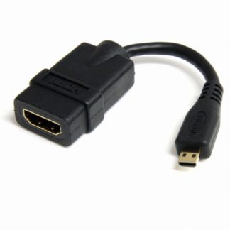 HDADFM5IN12cm ハイスピードHDMI変換ケーブル/変換アダプタ HDMI タイプA メス-マイクロ/Micro HDMI タイプD オス ブラックスターテック・ドットコム㈱