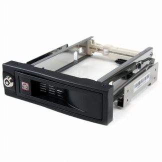HSB100SATBK<BR>5.25インチベイ内蔵型ハードディスク用リムーバルケース (トレイ/ケース不要) 3.5インチSATA HDD専用モバイルラック ホットスワップ/プラグ&プレイ対応<BR>スターテック・ドットコム㈱