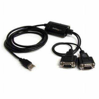 ICUSB2322F<BR>2ポート増設USB 2.0-RS232Cシリアル変換ケーブル FTDIチップセット使用 COMポート番号保持機能<BR>スターテック・ドットコム㈱