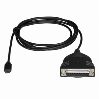 ICUSBCPLLD25<BR>USB-C - パラレルプリンターケーブル USB Type-C(オス) - D-Sub25ピン(メス) USB 2.0準拠<BR>スターテック・ドットコム㈱