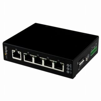 IES51000<BR>5ポート アンマネージ産業用ギガビットイーサネットスイッチ DINレール対応/壁取付け可能ネットワークGigabit Ethernetスイッチングハブ IP30保護等級準拠ケース<BR>スターテック・ドットコム㈱